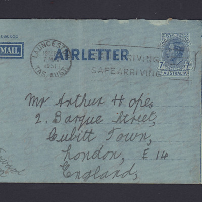 Letter to Arthur Hope from Louise  Turner